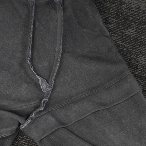 Sweat-shirts en coton French Terry lourd personnalisés, délavés au soleil, vintage, délavés à l'acide, déchirés, ourlet brut, pour hommes - Product Image 5