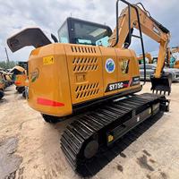 Harga rendah SANY SY75C Pro Cina merek terkenal digunakan Mini Crawler Excavator 7.5Ton bekas kecil penggali Bagger pengiriman Global