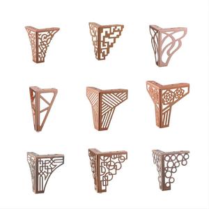 רגלי ספה מודרניות בציפוי כרום להחלפת תמיכת ספה רגלי מתכת רגלי ארון ריהוט רגלי פרח חלול זהוב - Product Image 6