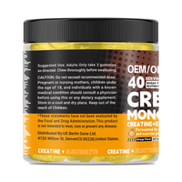 Gummies de créatine monohydrate sans sucre avec BCAA, sans caféine, pour adultes – Nutrition sportive spécifique à la gym, bonbons pour la gestion de l'énergie