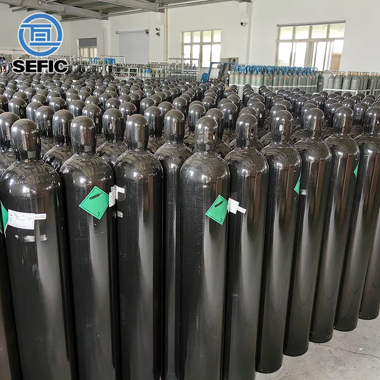 Factory Price N2/Nitrogen O2/Oxygen CO2/H2/Hydrogen Cylinder 5L 10L 15L 20L 40L 50L Steel Seamless Industrial Gas Cylinders