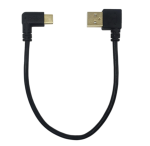 Cavo USB 3.0 Tipo C Maschio ad Angolo Sinistro e USB Tipo A 2.0 Maschio ad Angolo Sinistro, Placcato in Oro, 9 Pollici, per <span class=keywords><strong>Ricarica</strong></span> Rapida e Sincronizzazione Dati - Product Image 1