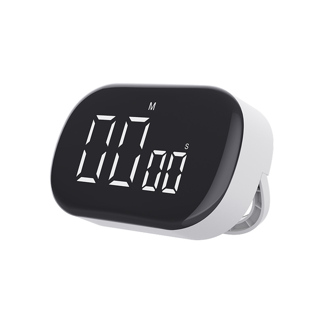 Mechanical Kitchen Cooking Timer Strong Magnetic Countup Countdown Pomodoro LED Display Volume Adjustable F3 Model ABS Material