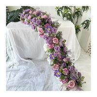 CQ65 cadeau de mariage en plastique fleur coureur fond fleur artificielle mur fête retrousser Floral Rose murs décoration toile de fond