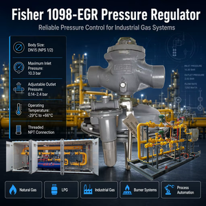 ตัวปรับแรงดันก๊าซธรรมชาติแบบควบคุมด้วยนักบินรุ่น 1098-EGR คุณภาพสูง - Product Image 4