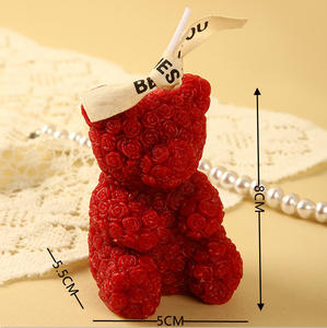 Độc đáo được thiết kế cao cấp tăng Ngày Valentine lãng mạn dễ thương tay Món quà tình yêu phong cách kỳ nghỉ Quà Tặng gấu Khuôn Thỏ thơm nến - Product Image 5