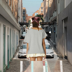 Women Off Shoulder <b>T</b> <b>Shirt</b> Short Sleeve Knitted Cotton Oversized Regular Fit Summer Tee Casual - Product Image 3