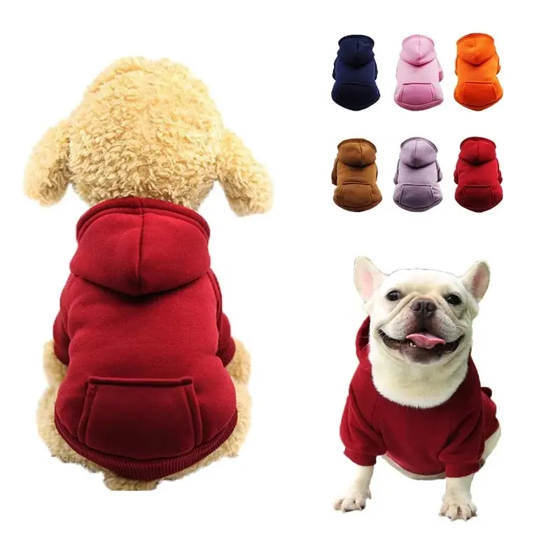 2022 New Arrival Fashionable Cotton,Solid Color Teddy Sports Hoodie Dogs Jacket Coat Apparel Pet Cloth