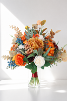 Ramo de Novia Tradicional Romántico Europeo, Ramo de Flores Artificiales de Seda Extra Grande Profesional para Decoración del Hogar y Accesorio de Fotografía