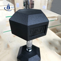Haltères hexagonaux en caoutchouc bon marché, vente directe d'usine Chahang, haltères hexagonaux gratuits pour la remise en forme, salle de sport