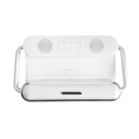 Multifunctionele bureaulamp, digitale wekker & nachtlampje, 15W snel draadloos oplaadstation voor de slaapkamer