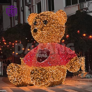 Lumière décorative 3D en forme d'ours de Noël avec motif animal lumineux pour la décoration extérieure des paysages de vacances - Product Image 5