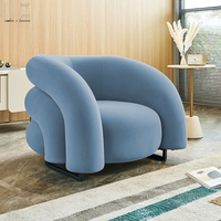 Fauteuil en velours moderne et luxueux de style nordique, fauteuil individuel, meubles, fauteuil d'appoint, fauteuil de relaxation pour salon