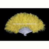 Grand éventail à main pliant en plumes d'autruche pour femmes Costume Show Tea Party Accessoire Holiday Dance Bridal Wedding Decor