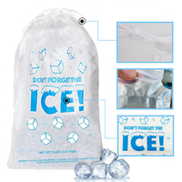 Sac à glace pour machine de conditionnement automatique de sacs de glace, 10 lb, avec cordon de serrage, scellé, jetable, logo personnalisé disponible
