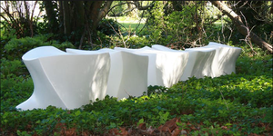 Moderno paesaggio all'aperto cubo di ghiaccio pubblico panche d'arte in metallo scultura da <span class=keywords><strong>giardino</strong></span> in acciaio inossidabile home yard decor chair <span class=keywords><strong>statue</strong></span> - Product Image 4