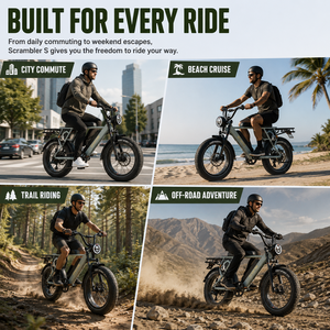 Bicicleta Eléctrica de Montaña de 850W 52V 19.2Ah con Neumáticos Gruesos de 20"x4.0, 75Nm de Torque, Frenos de Disco Hidráulicos, Alcance de 45-80KM - Product Image 4