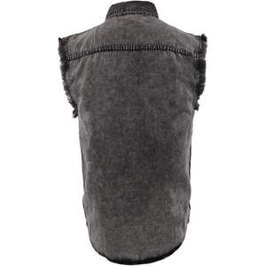 เสื้อยีนส์แขนกุดสำหรับผู้ชาย, MNG11683เสื้อยีนส์ทรงลำลองมีกระดุมสีดำสีเบจคลาสสิกหนัง2025 - Product Image 2