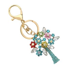 Chakra arbre de vie Kabbale Porte-clés Pendentif bijoux Bonne Chance Diamants Strass Cristal Arbre de Vie Porte-clés amulette Bling - Product Image 2