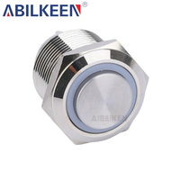 Ventes Flash : Interrupteur à Bouton Poussoir Verrouillable Éclairé de 19 mm en Aluminium, Étanche IP65, pour Système de Contrôle Électrique