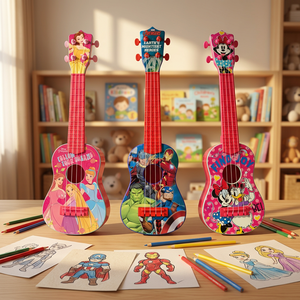Ukelele de Juguete de Dibujos Animados de 21 Pulgadas, Instrumento Musical de Plástico, Guitarra para Niños para Aprender, Jugar y Regalar - Product Image 5