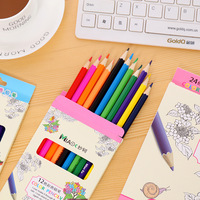 Crayon de couleur pour enfants Set de papeterie 12-24 Crayons de couleurs pour graffitis Crayons de couleurs pour enfants Stylo de coloriage pour peinture d'art