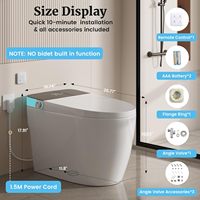 Ensemble WC intelligent tout-en-un avec bidet électrique, cuvette en céramique, toilettes intelligentes entièrement automatiques