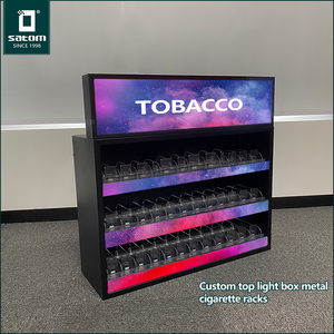 Présentoir mural métallique personnalisé pour cigarettes et tabac, idéal pour les magasins de tabac en Moyen-Orient et en Afrique - Product Image 4