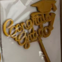 Großhandel 10 Stück/Packung Gold Acryl Abschluss-Kuchenaufsatz Wiederverwendbar Jahrgang 2026 Glückwunsch zum Abschluss Cupcake-Kuchendekoration