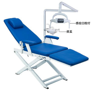 Fauteuil dentaire portable Yy1 vert clair électrique avec crachoir et lampe buccale pour usage clinique - Product Image 5