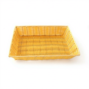 Cesti per Pane in Plastica Intrecciata, Cesti Rettangolari per Esposizione del Pane, Cesti Simil-Rattan per Alimenti e Frutta - Product Image 5