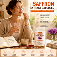 Kapsul Saffron Alami Ekstrak Tumbuhan Suplemen Crocus Sativus Kapsul Herbal Pasokan OEM