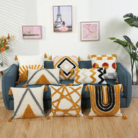 Boho décoratif jeter taie d'oreiller à la main tufté housse de coussin avec gland personnalisé bohème macramé armure Boho housse de coussin