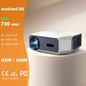 โปรเจคเตอร์พกพา Android รุ่นใหม่ ปี 2026 ขนาดเล็ก ความละเอียด 1080P 4K LCD สำหรับโฮมเธียเตอร์ โรงภาพยนตร์ในบ้าน ห้องนอน ห้องเรียน พร้อม Google GTV Netflix รุ่น A004 Pro - Product Image 1