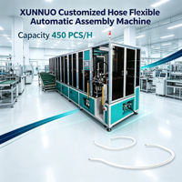 XUNNUO Custom Flexible Hose Automatic Assembly Test Machine PLC Motor Control