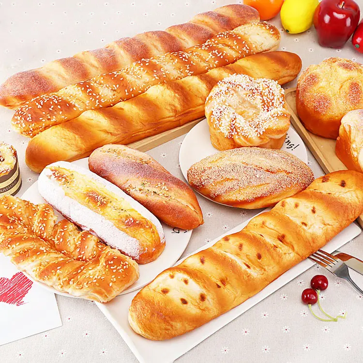 カスタマイズされたシミュレーション偽の食品果物装飾的な人工パンPU偽のパン食品モデル