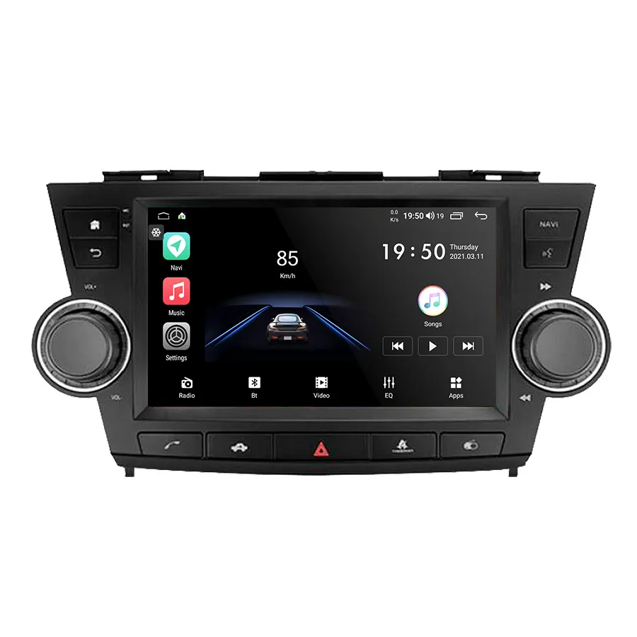 Kirinavi WC-TH8012 android 10.0 car dvd audio player for toyota highlander gps oem navigation 2008 2014 steering wheel control