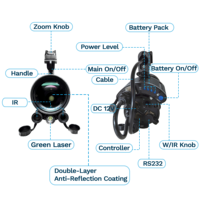 Projecteur de recherche commercial étanche 12V 24V DC pour véhicule et bateau, connecté à la batterie, pour avertissement maritime côtier, 7652000cd 5500m