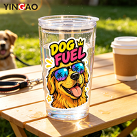 Lot d'autocollants personnalisés pour les amoureux des chiens, motif chiot de dessin animé mignon, finition brillante, autocollants découpés pour bouteilles, tasses et albums de scrapbooking