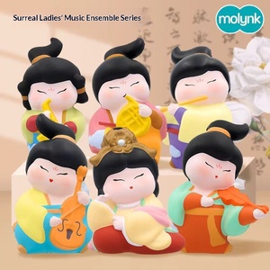 Tang-Dynastie Hofdame Musik-Workshop-Serie Chinesischer Stil Kreatives Stressabbau-Spielzeug aus Polyurethan für den Schreibtisch - Product Image 1