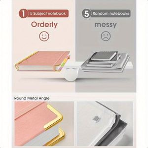 Leather Spiral A3 <b>Notebook</b> Plastic Dividers Pictographic Weaving Machine Quality <b>Thick</b> Pages Lay Flat Easy Write - Product Image 4