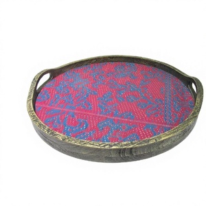 Bandeja de Aperitivos de Lujo para Cocina, Plato de Servir Personalizado de Madera de Mango, Estilo Nogal Negro, Elegante Tabla para Servir Alimentos - Product Image 1