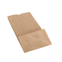 Khpack Sacs en papier blanc SOS pour pain kraft avec poignées pour pharmacie, comptoir et supermarché.