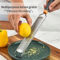 Râpe à lame multifonctionnelle en acier inoxydable 18/8 avec couvercle de protection Poignée ergonomique pour le fromage