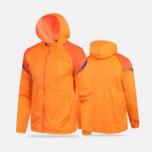 Cheap Price Blue <b>Black</b> Hooded Breathable Waterproof Windbreaker <b>Jackets</b> Football <b>Rain</b> Shell <b>Jacket</b> Soccer Raincoat - Product Image 5