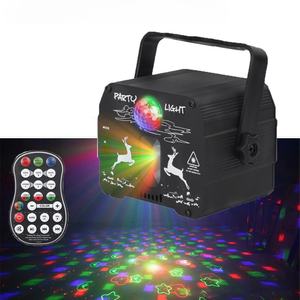 Miniluz láser para fiesta, luces estroboscópicas activadas por sonido, 60 patrones, con batería, para escenario, Dj, discoteca - Product Image 1