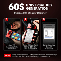 Escáner de Diagnóstico Automotriz Universal KM100E y Herramienta de Programación de Llaves con WiFi, Actualización Gratuita para el 90% de los Vehículos