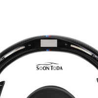 Volant en cuir et fibre de carbone avec LED et palettes de changement de vitesse pour BMW F10 F20 F30 F31 M2 F87 M3 F80 M4 F82 M5 F90 E60 E90 E92