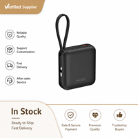 Power Bank Mini 10000mAh Terbaru 22.5W PD Pengisian Cepat Charger Portabel dengan Kabel Ganda Terintegrasi Layar LCD