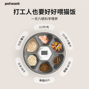 เครื่องให้อาหารสัตว์เลี้ยงอัตโนมัติ Paiwang 6 มื้อ ใช้แบตเตอรี่ พร้อมกล่องเก็บความเย็น สำหรับสุนัขและแมว - Product Image 3